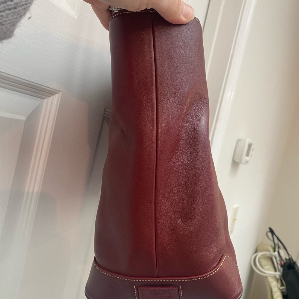 Coach Burgundy Red Leather Tote NWOT - Picture 4 of 15